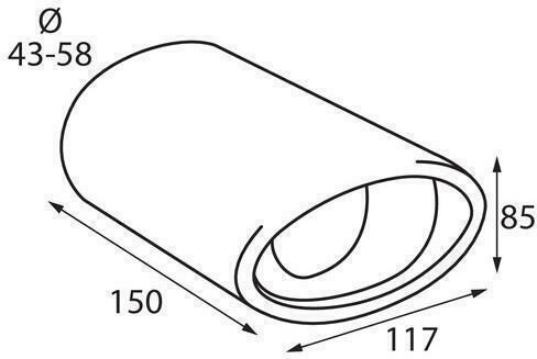 Lampa Μπούκα Εξάτμισης Universal TS-17 L 43->58mm