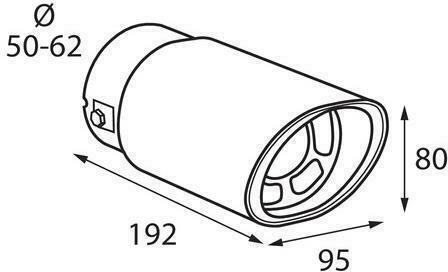 Lampa Exhaust Muffler for Alfa Romeo TS-3 50->62mm