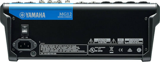 Yamaha MG Series MG-12 Analoge Konsole 12 Kanäle mit Phantom Power & 6 XLR-Eingänge