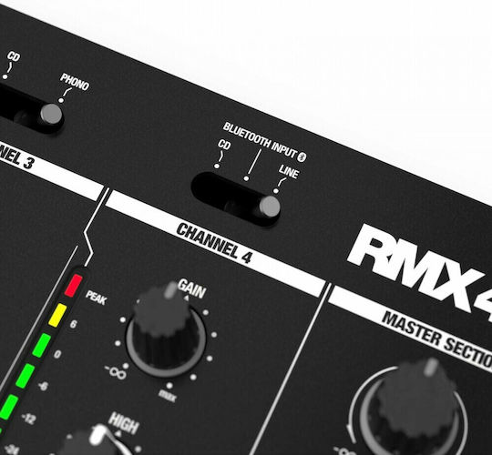 Reloop RMX-44 BT Ψηφιακή Κονσόλα 4.0 Καναλιών / 1 Εισόδο XLR & Bluetooth