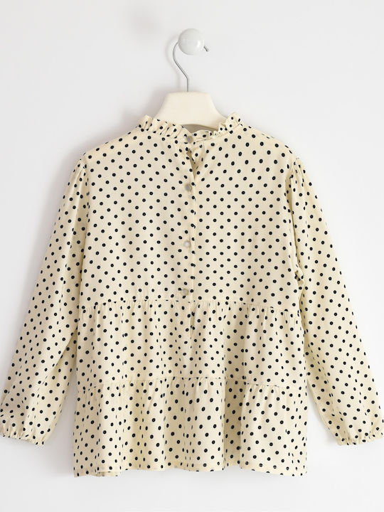 iDO Kids Polka Dot Shirt Beige 4