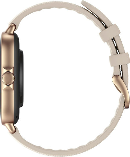 Amazfit GTS 3 Aluminium 43mm Waterproof Smartwatch with Heart Rate Monitor (Ivory White)