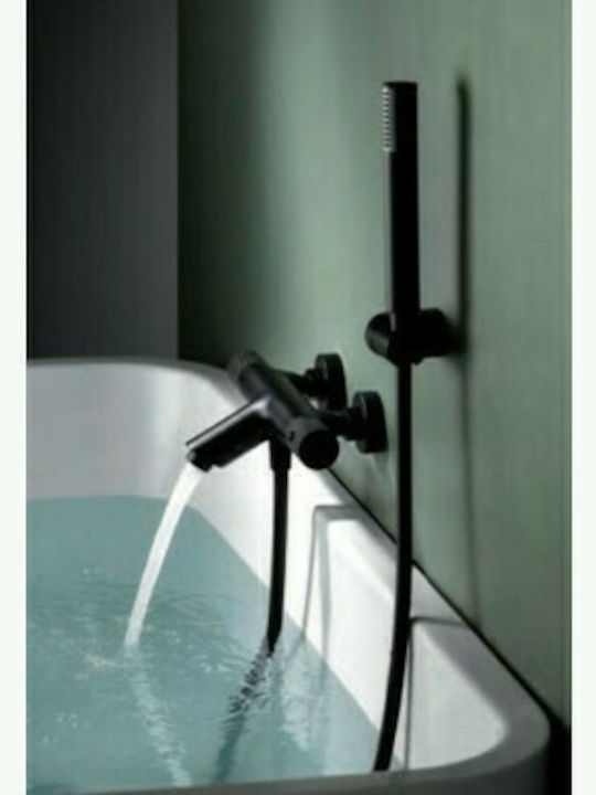 Imex Line Mixing Bathtub Shower Faucet Thermostatic Complete Set Black