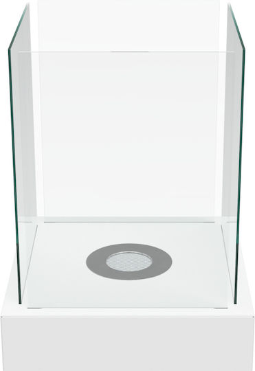 Kratki Tango 4 Tuv Indoor Desktop Bioethanol Fireplace White 40x40x52.3cm