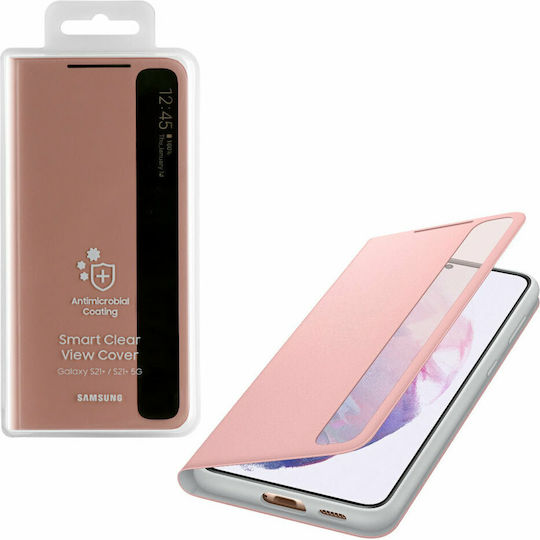 Samsung Clear View Cover Book Tesatura Roz (Galaxy S21+ 5G)