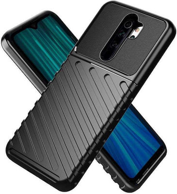 Hurtel Thunder Silicone Back Cover Durable Black (Redmi 9)