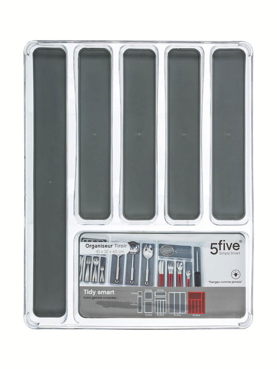 5Five Drawer Dividers Plastic in Gray Colour 32x40x4.5cm