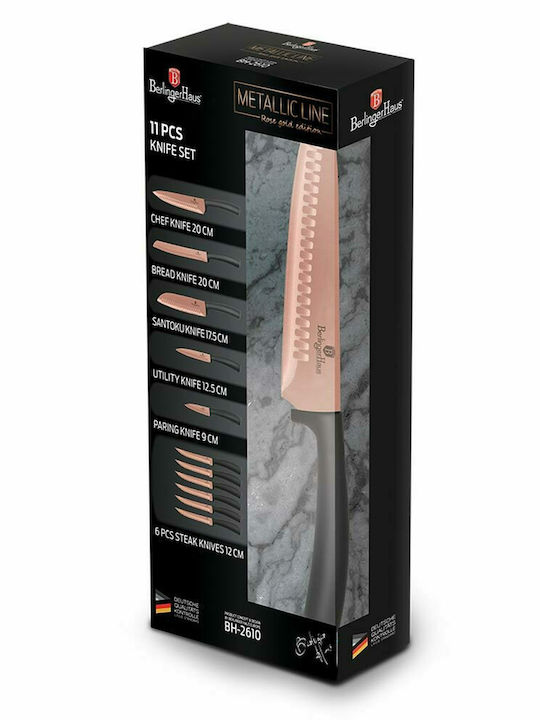 Berlinger Haus Metallic Line Σετ Μαχαίρια από Ανοξείδωτο Ατσάλι 11τμχ