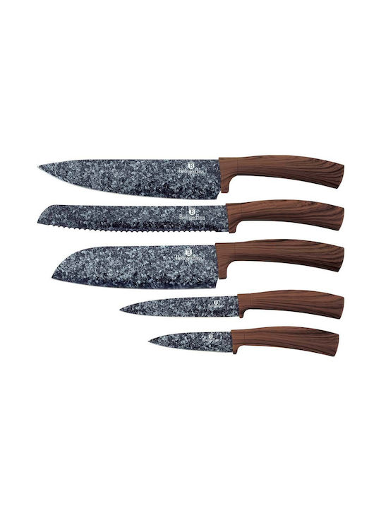 Berlinger Haus Forest Knife Set With Stand of Stainless Steel 20cm BH-2160 6pcs