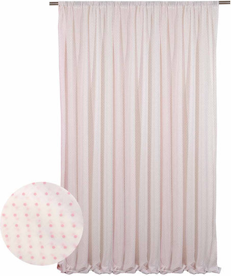 Viopros Kids Rod Pocket Curtain Confetti Pink 651475 140x270cm