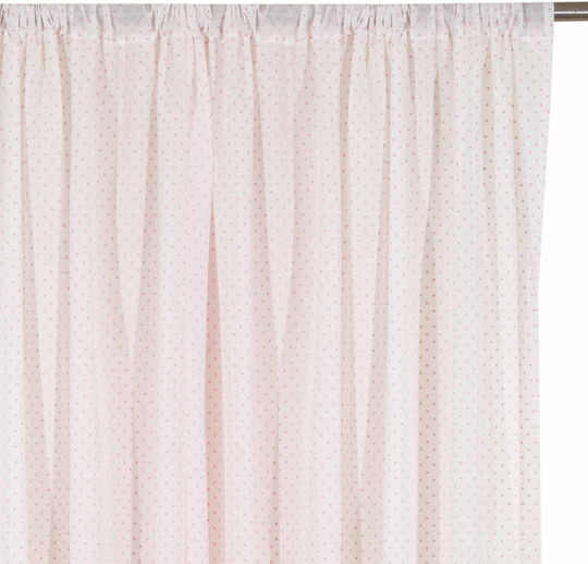 Viopros Kids Rod Pocket Curtain Confetti Pink 651475 140x270cm
