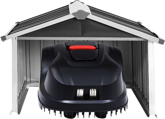 vidaXL Mower Shed for Robotic Lawnmower 92x97x63 cm made of Galvanized Steel - Carbon Grey 150909