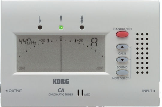 Korg Chromatisch Tuner CA-50 in Weiß Farbe