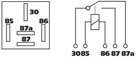 Lampa Car Relay 5 pin 12/24 40Ah