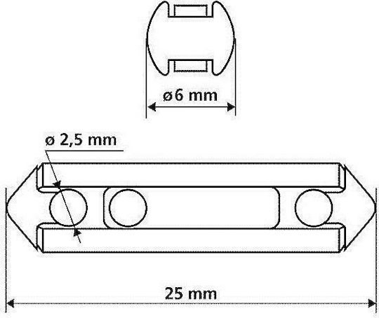 Lampa FUS-0 Automotive Cartridge Fuses Set Σετ Ασφάλειες Αυτοκινήτου Μαχαιρωτές 10τμχ