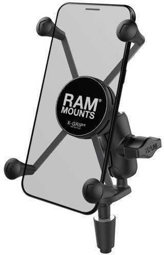 RAM Mount Βάση Κινητού Μοτοσυκλέτας με Ρυθμιζόμενο Βραχίονα για την Τιμονόπλακα