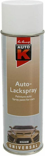 Auto K Paint Σπρέι Βαφής για Αμάξωμα Αυτοκινήτου Λευκό 500ml