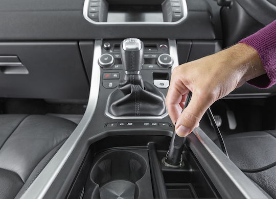 Black & Decker Σκουπάκι Αυτοκινήτου Στερεών με Ισχύ 9W & Καλώδιο Αναπτήρα 12V Grey, Red