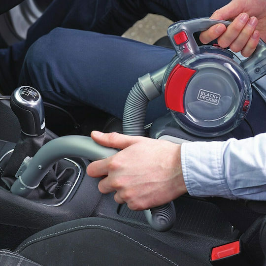 Black & Decker Car Handheld Vacuum Dry Vacuuming with Power 12.5W & Lighter Cable 12V Gray