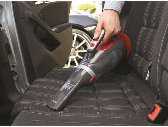Black & Decker Aspirator de mână pentru mașină Aspirare uscată cu Putere 12W & Cablu de brichetă auto 12V Gri, Roșu
