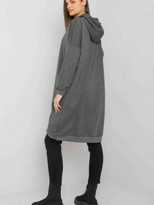 Relevance Women's Long Hooded Cardigan Gray