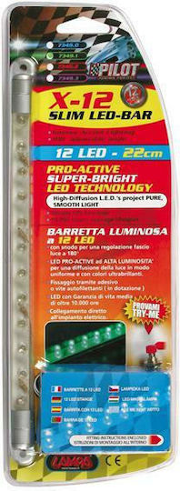 Lampa X-12 Slim Led-Bar 12V/22cm Green Neon-Autolampe 12V Grün