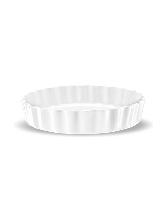 Cryspo Trio Rotund Vas de Gătit Rezistent la Căldură pentru Tartă din Porțelan 30.5x30.5x6cm 1buc