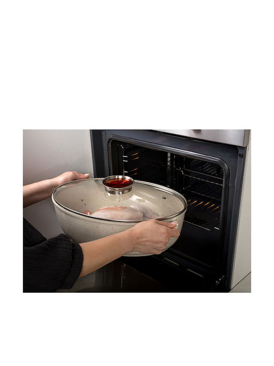 Nava Terrestrial Dutch Oven Oval Ceramic with Glass Lid 38x25cm 1pcs