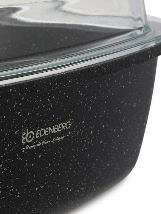 Edenberg Oval Cast Aluminum Dutch Oven with Glass Lid 32cm