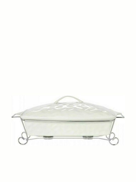 Cryspo Trio Punto Rectangular Porcelain Dutch Oven 43cm