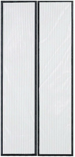Magic Mesh Moskitonetz Tür mit Klebeband mit Magnetverschluss aus Polyester Beiges 220x120cm