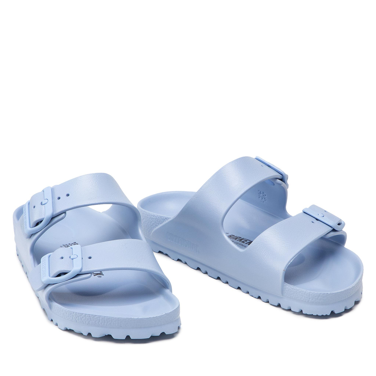 light blue birkenstocks rubber