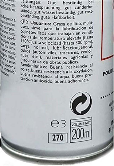 Infaco 352B Grease Spray 200ml 1pcs Lithium