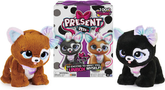 Spin Master Λούτρινο Present Pets Glitter με Ήχο για 5+ Ετών 23 εκ. (Διάφορα Σχέδια) 1τμχ