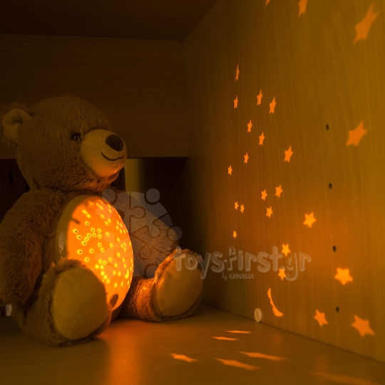 Luna Plüschbär mit LED-Projektor 25 cm