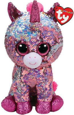 TY Plush Unicorn Beanie Boos Flippable Pink for 3+ Years 23 cm