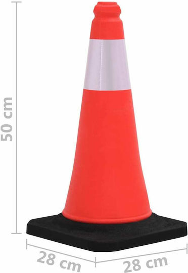 vidaXL Markierungszubehör in Rot Farbe mit Höhe 50cm (10 Stück)