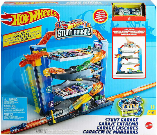Hot Wheels Stunt Garage Play Set Garage for Ages 4 Plus
