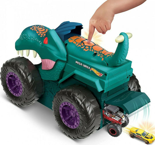 Hot Wheels Monster Trucks Количка Car Chompin' Mega-Wrex 1:64 Monster Truck За 3+ Години
