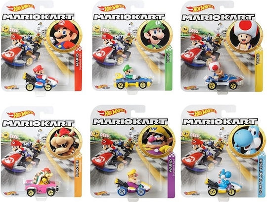 Hot Wheels Mario Kart Car For 3+ Years (Various Designs) 1pc
