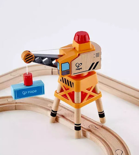 Hape Crossing & Crane Set Πίστα για 3+ Ετών