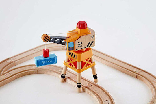 Hape Crossing & Crane Set Πίστα για 3+ Ετών