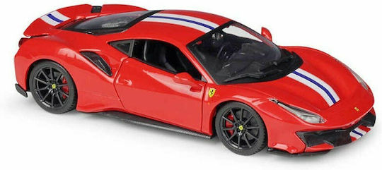 Bburago Ferrari Ferrari 488 Pista Metal Modeling Figure Car Red in Scale 1:24 25x13x10cm.