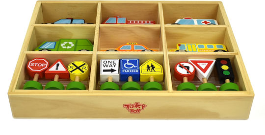 Tooky Toys Κυκλοφοριακή Αγωγή Σετ Αυτοκινητάκια για 3+ Ετών
