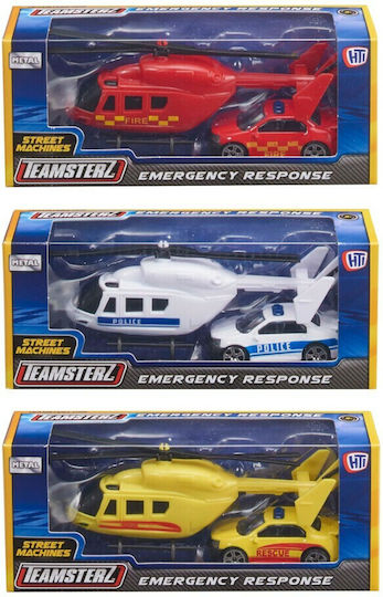 AS Teamsterz Emergency Response Set with Helicopter for 3+ years+ Years (Various Designs) 1pc