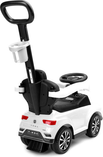 Toyz VW T-Roc Mașină Ride On Cu Mâner Pentru Părinți Pentru 12+ Luni Albă