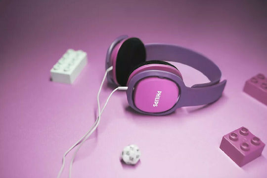 Philips SHK2000 Ενσύρματα Παιδικά On Ear Ακουστικά Μωβ / Ροζ