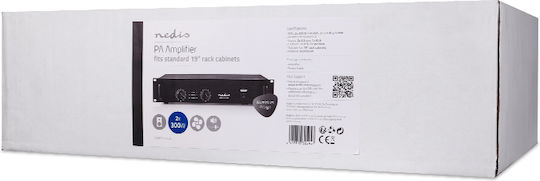 Nedis PA Power Amplifier 2 Channels 300W/4Ω 170W/8Ω with Cooling System Black