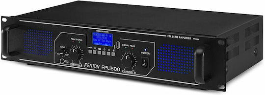 Fenton FPL1500 PA Power Amplifier 2 Channels 1500W/4Ω with Cooling System Equipped with USB/Bluetooth Black