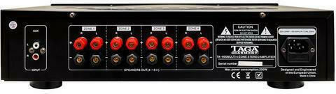 Taga Harmony TA-600MULTI Ολοκληρωμένος Ενισχυτής Εγκαταστάσεων με 4 Ζώνες και Σύνδεση USB TA-600MULTI